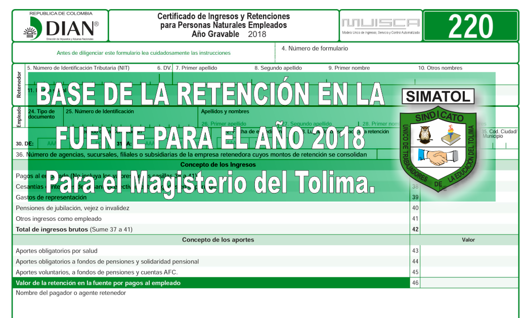 Como bajar la base de la retención en la fuente para el año 2018