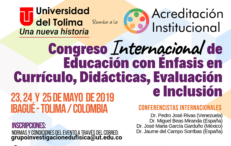 Permisos correspondientes al congreso internacional de educación con énfasis en currículo, didácticas, evaluación e inclusión.