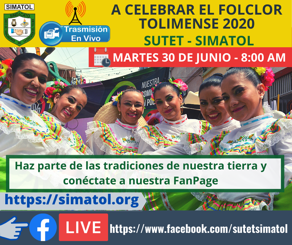 Participantes y agrupaciones de Maestros premiados  – folclorito virtual SUTET – SIMATOL, junio 30 de 2020
