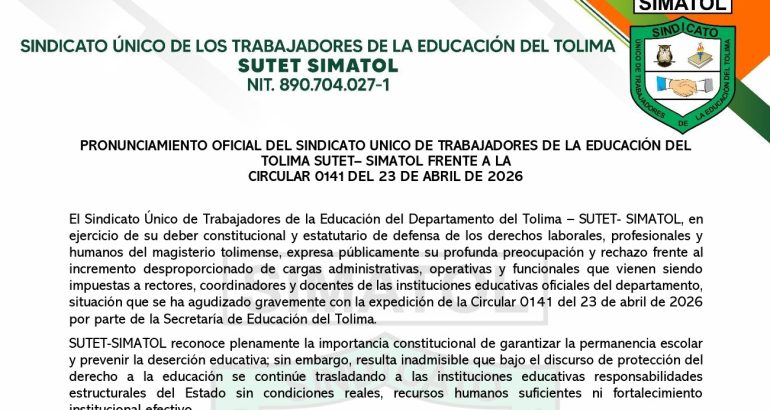 Pronunciamiento-oficial-SUTET-SIMATOL-mayo-8-de-2026